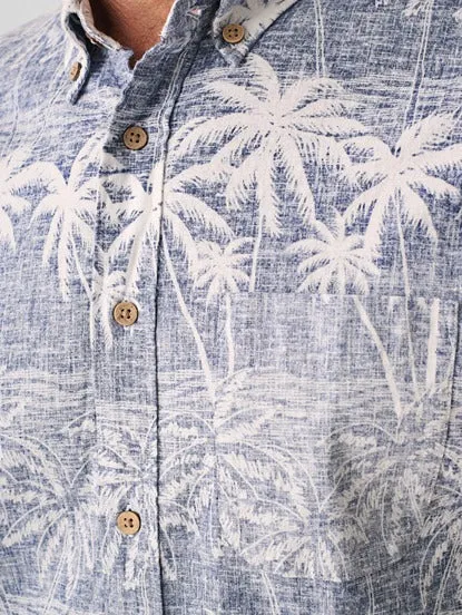 Faherty Short-Sleeve Breeze Shirt in South Palms Print