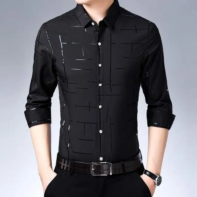 Luxury Long Sleeve Slim Fit Men Shirt