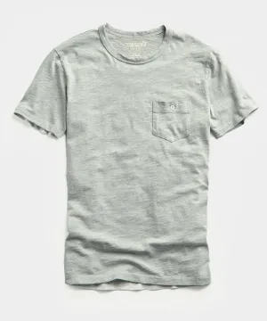 Made in L.A. Slub Jersey Pocket T-Shirt in Grey Heather