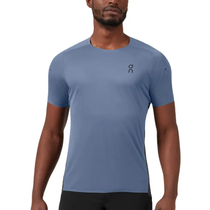 On Men's Performance T-Shirt - Cerulean I Black