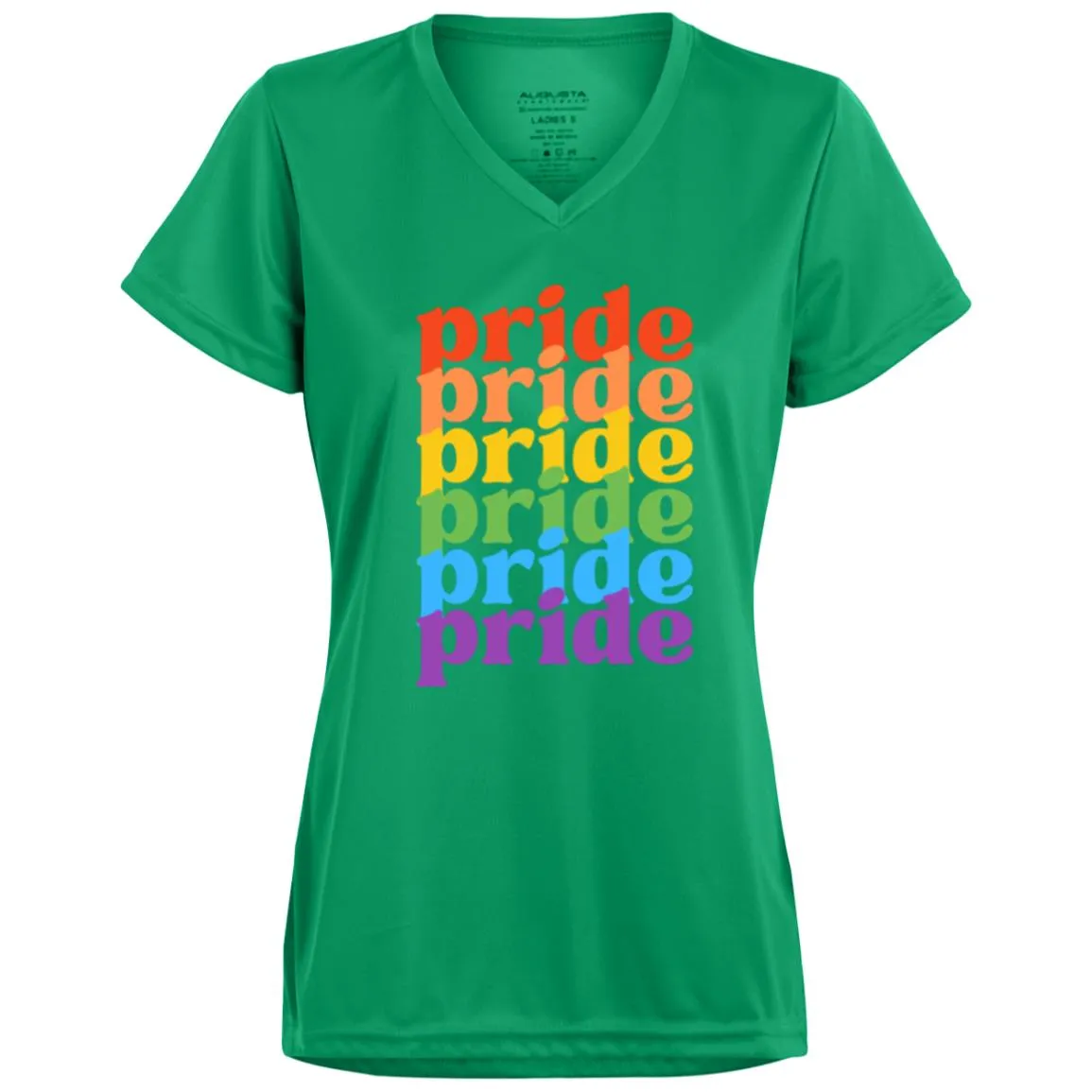 Pride Pride Pride CLOSEOUT - 1790 Ladies’ Moisture-Wicking V-Neck Tee