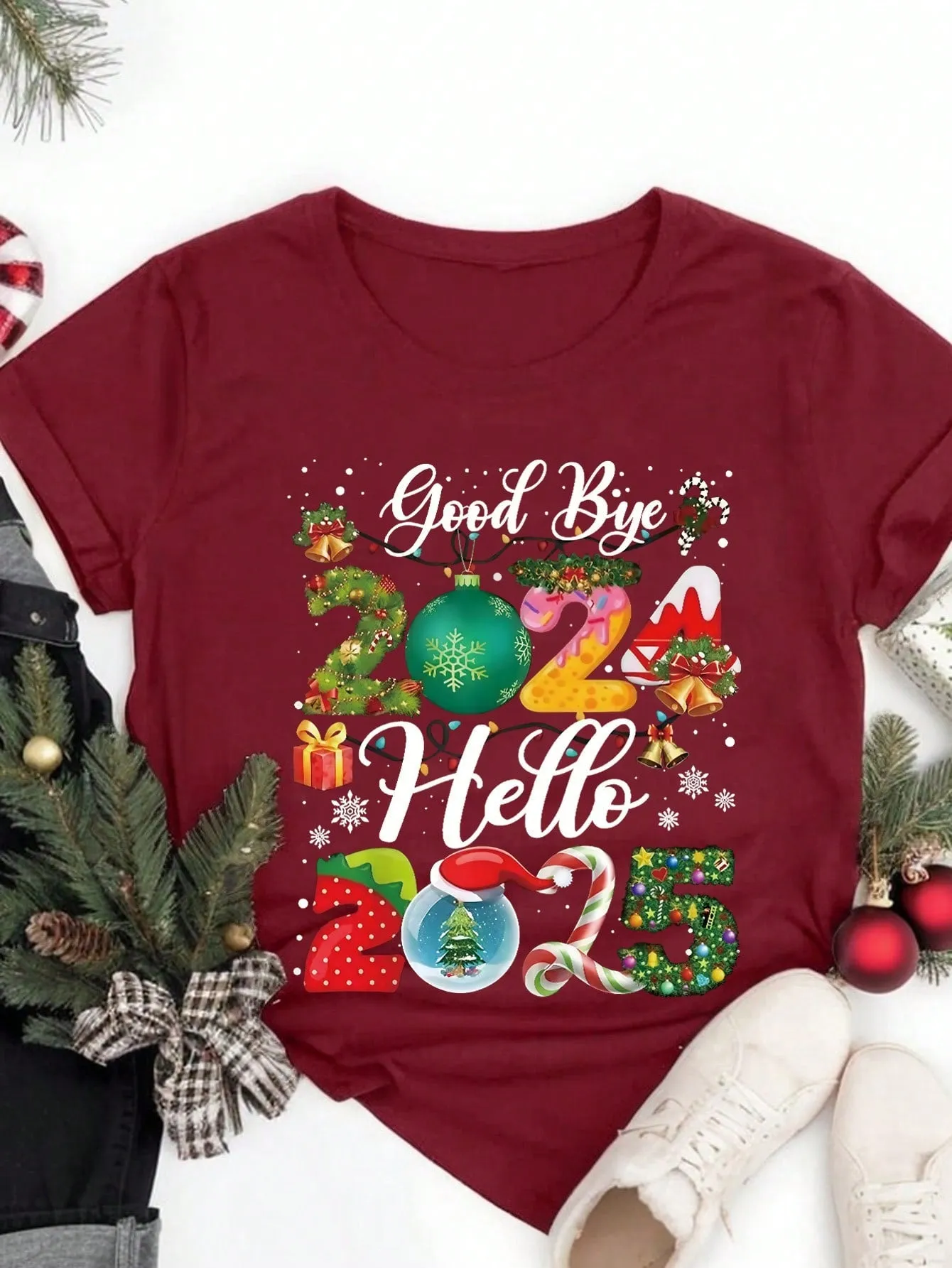 Short sleeve t shirts|Christmas Women's Regular Short-Sleeved T-Shirt